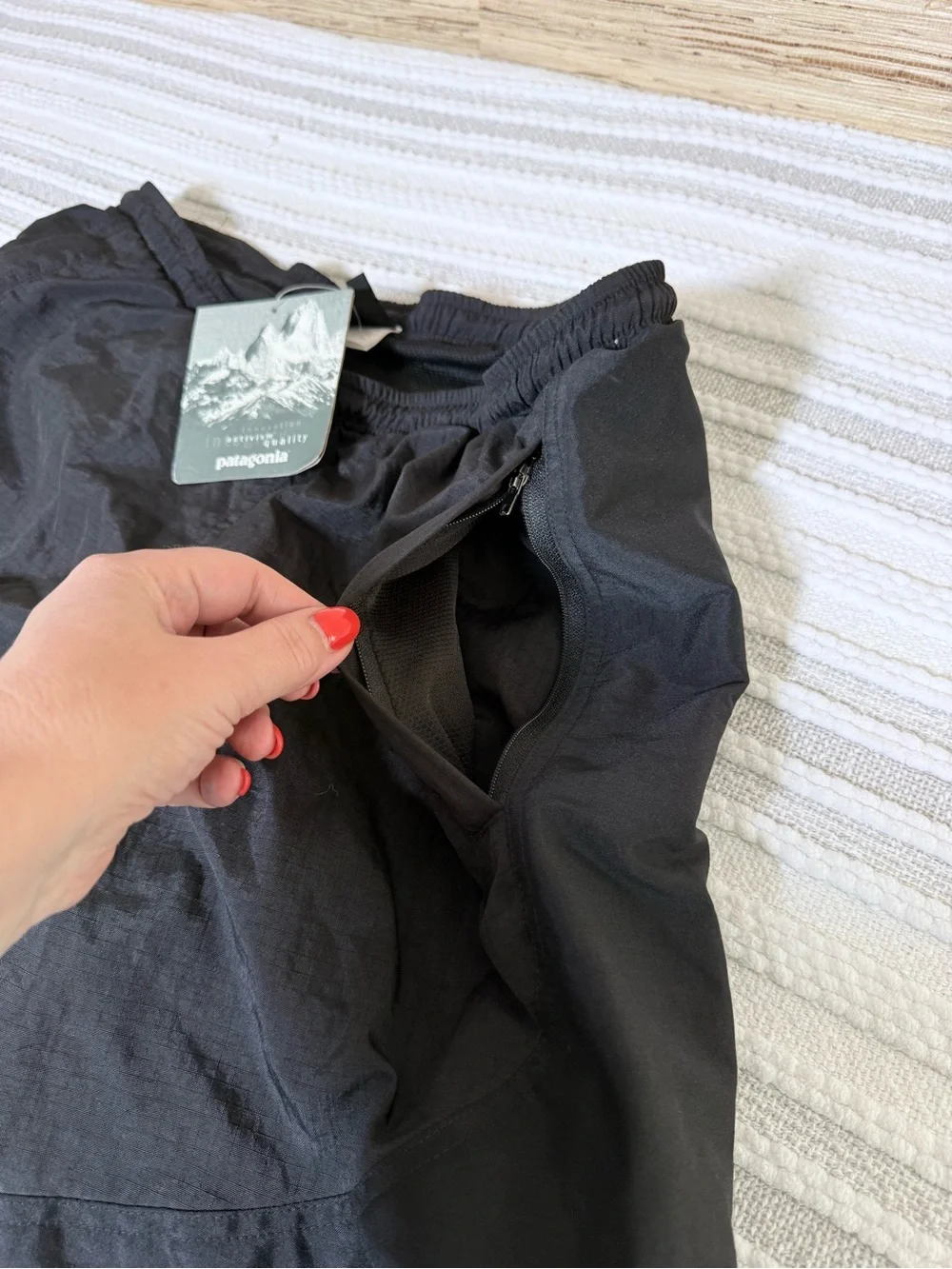 Patagonia Vintage Stretch Barranca Bike Shorts Men M Black Padded Chamois NWT